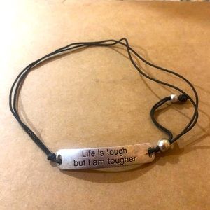🔥5/$50 "Life is tough, but I am tougher" Motivational Inspirational Bracelet